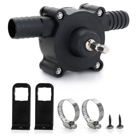 Elektrische Bohrmaschinenpumpe, Mini-Wasserpumpe, handbetriebene selbstansaugende tragbare Bohrmaschinenpumpe für Haushalt und Garten, kleine Wasserpumpe, 6,35 mm (1/4)