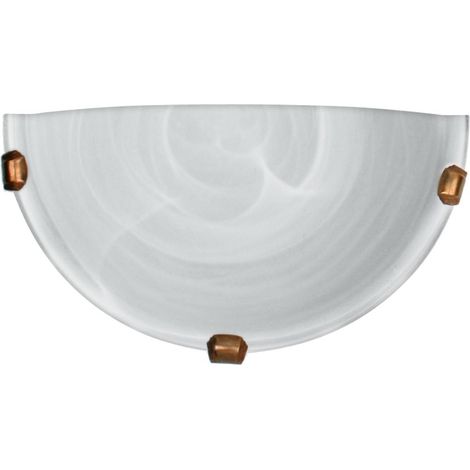 Plafonnier Candellux DUNA verre laiton blanc 30cm E27 (1/2)