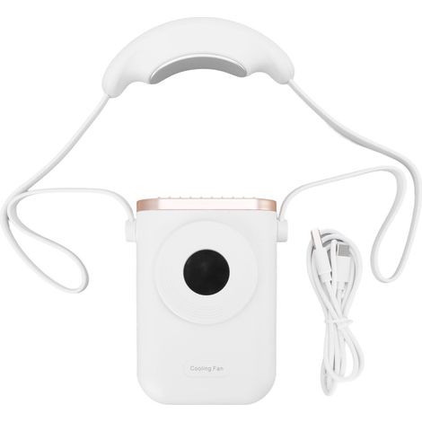 Ventilateur de cou 1.5S - Refroidissement rapide, portable, mini, sans pales, blanc, pour bureau et extérieur