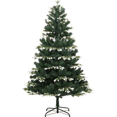 vidaXL Künstlicher Weihnachtsbaum mit Scharnieren und Kunstschnee 150 cm