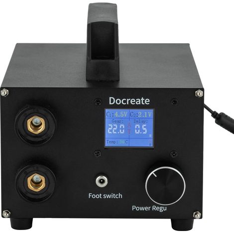 Soudeur par points, 1400A de sortie maximale, écran LCD, Noir (1/5)