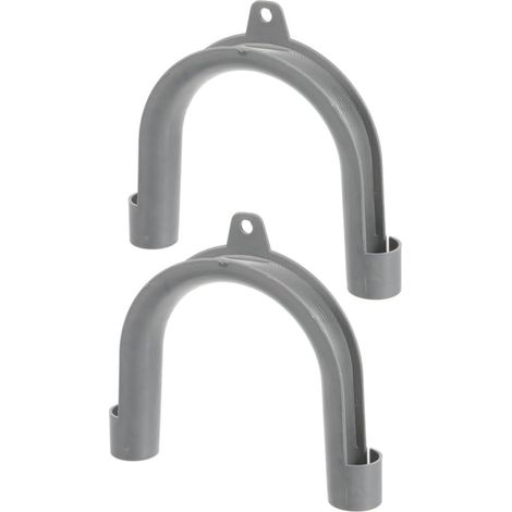 (2 Stück Crochet de Tuyau de Vidange pour Machine à Laver Cintre en U pour Tuyau D'évacuation Support Plastique Réglable Forme Fixation du Drainage (1/5)