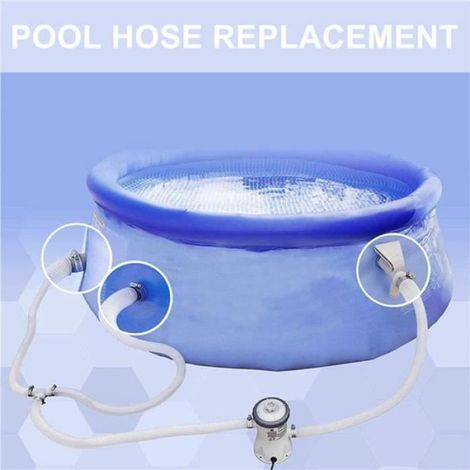 Tuyau de Piscine - 2Pcs 32mm - Pompe 330/530/1000 GPH - PVC Transparent - Blanc (1/4)