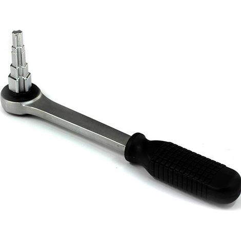 Clé étagée à cliquet pour radiateur – Acier au carbone – Dimensions 276 x 42,3 mm – Compatibilité 10/11/12,5/16/21 mm