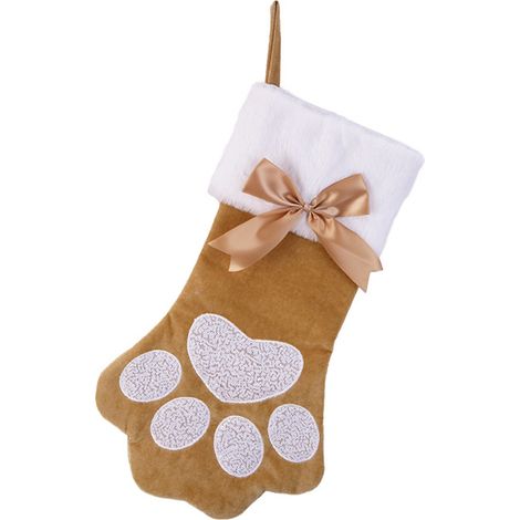Joli bas de nol suspendu pour manteau, arbre, cheminée, Festival de vacances, fête de famille, ornement marron (1/5)