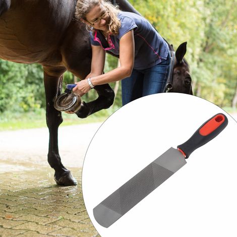 Lime à sabots de 20 cm avec manche, lime à parer les sabots, lime à cornes, clou de parage pour harnais de cheval, outil de ferrage. (1/5)
