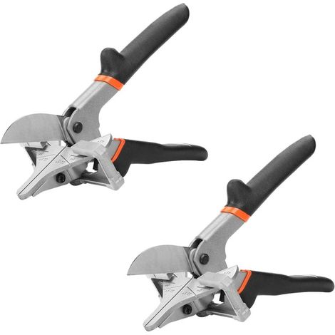 Pince à onglet - Angle de cisaillement multiple Tuyau de tronc en PVC Outil de joint d'onglet multi-angle Coupe à la main 0°-135 Réglable (2 pack) (1/5)