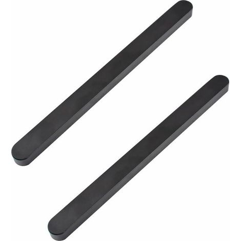 2er-Pack moderne, einfache Schranktürgriffe, 180 mm, Aluminiumlegierung, Schiebetürgriffe für Scheunentore, für Küchen-, Schuppen- und Gartentüren (schwarz), (1/4)