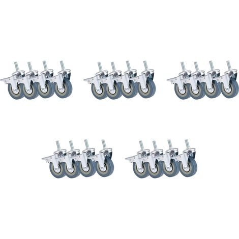 pivotantes robustes de 75 mm avec frein pour meubles lot de