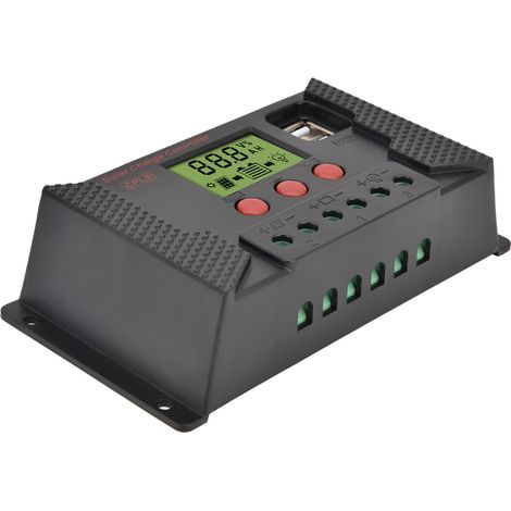 Régulateur de Charge Solaire 40A PWM pour Batterie 12V 24V Portable (1/5)