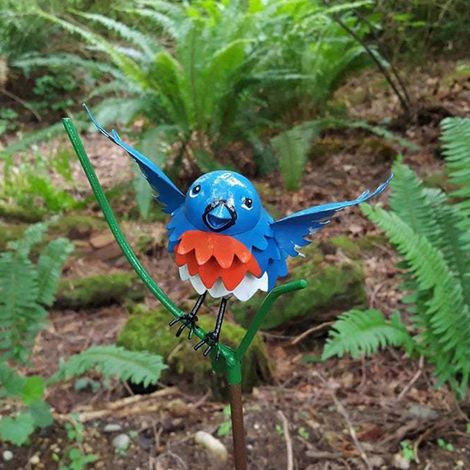 Gartendekoration für den Außenbereich, langlebiges, korrosions- und rostfreies Ornament, wetterbeständiges Rasenzubehör.