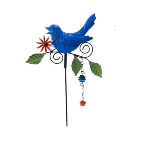 Décoration de carillon éolien bleu pour jardin avec oiseau (1/5)