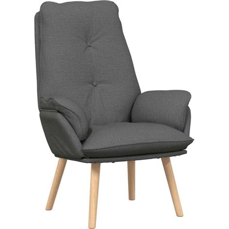 Poltrona Relax Poltrona Grigio scuro 69 x 74 x 93 cm Tessuto e compensato (1/5)