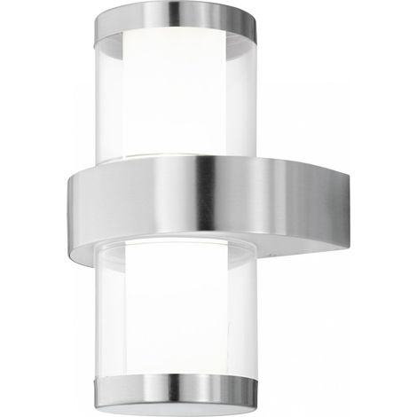Applique verticale rectiligne Beverly 1 LED H27 cm IP44 - Inox - Gris (1/4)
