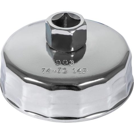 Chiave filtro olio a 74 mm 14 flauti Strumento di rimozione filtro olio per Mercedes Benz Sprinter, Audi, Volkswagen, Mazda, ecc (1/5)