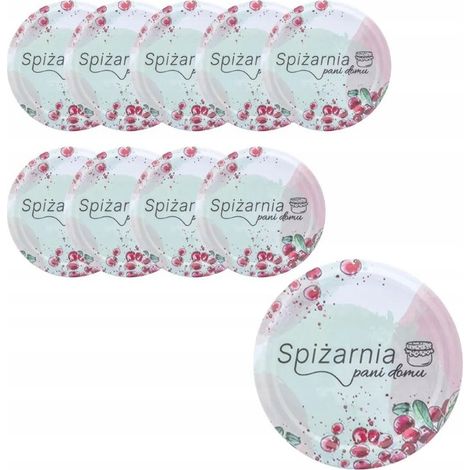Deckel für Einmachgläser, 4-Haken-Set, 10 Stück, 66 mm, Pastellfarben (1/3)