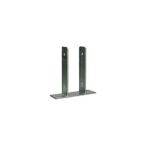 Pied de poteau Forme U 91X50X200 Forte tenue à la corrosion Acier galvanisé à chaud - 1 pièce (1/3)