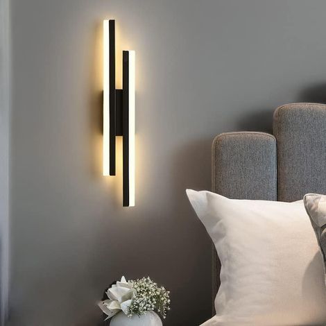 Applique Murale Intérieure LED, 16W Lampe Murale LED Moderne Noir (1/5)