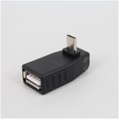 OTG Micro-5P-Stecker auf USB-Buchse Adapter für Tablet/Smartphone an USB-Stick (Stecker nach oben gebogen). (1/5)