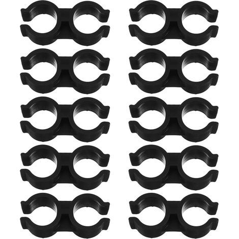 10 Pièces Boucle de Liaison pour Balai Pelle à poussière Accessoire ramassette connecteur Balai clôture à Outils Pelle à poussière à Double tête Pince pour Manche à Balai Plastique (1/5)