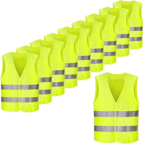 Gilet De Sécurité - Réfléchissant 360° - Polyester Maille - Lavable - Anti-Froissement - Pour Voiture Camion Chantier - 1 Pièce (1/5)