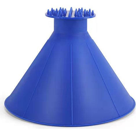 Outil de déneigement-grattoir à verre brise-glace et artefact de déneigement monté sur voiture-bleu