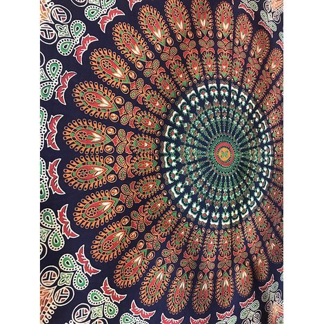 Tapis de plage rond léger - Couverture imperméable pour pique-nique et voyage (1/2)