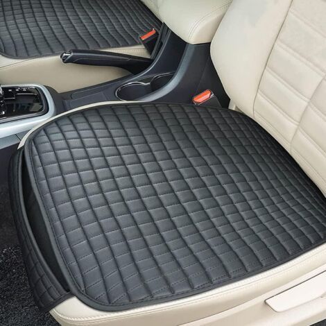 Universal Car Seat Cover Black 2 Pieces - Waterproof Leather Car Seat Cover, Car Seat Cover, Scratch Resistant, Car Seat Protection (1/5)