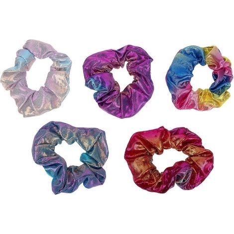 Set mit 5 LED-Haargummis mit Leuchteffekt, phosphoreszierende Haaraccessoires – 10 x 10 cm – verschiedene Farben (1/3)