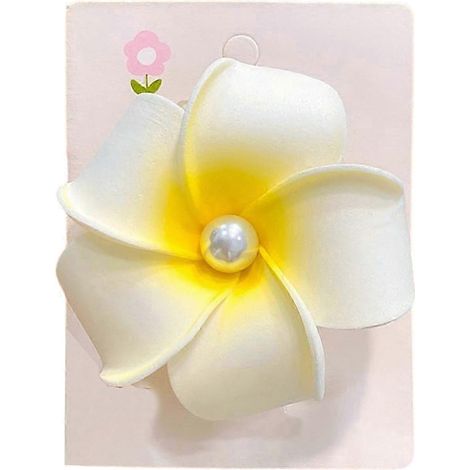 Chouchou à fleurs avec ruban de fausses perles, élastique à cheveux, accessoire pour cheveux avec nœud papillon.-B (1/5)