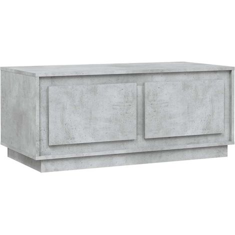 Maison Exclusive - Tavolino Salotto Grigio Cemento 102x50x44 cm Legno Multistrato (1/5)