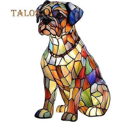 Lampe de nuit LED à lumière douce et non éblouissante, en forme de bouledogue ou de teckel, amusante et adorable. Lampe de bureau en forme de chien. Taille : 20 cm K (1/4)