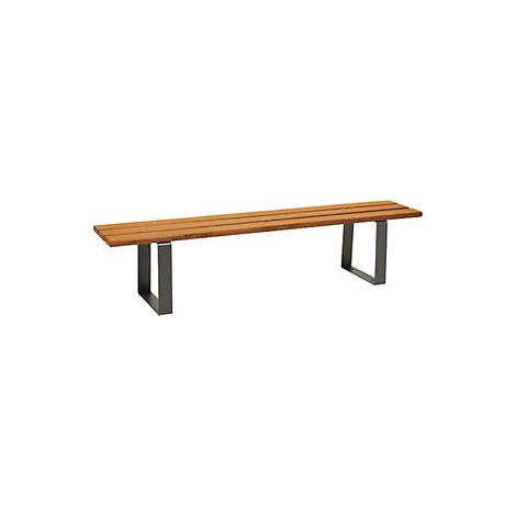 Banco RIGA  longitud total 1800 mm  gris antracita  decoración