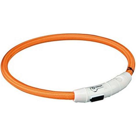 Trixie Flash Leuchtring USB Orange M-L (1/2)
