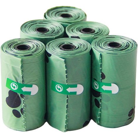 8 Hundekotbeutel, robuste, biologisch abbaubare Nachfüllrollen mit Halter für Spaziergänge und Hundetraining (1/2)