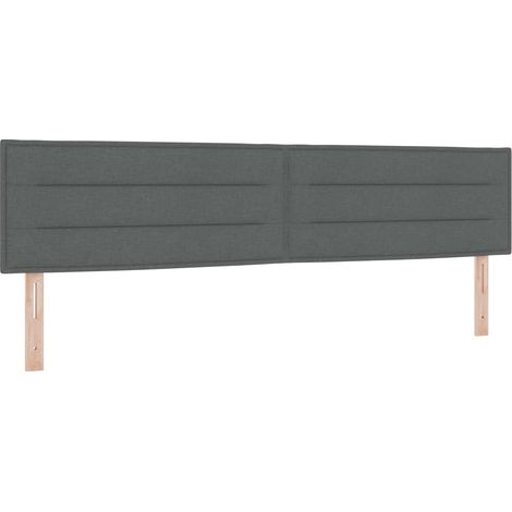 Maison Exclusive - Testiera LED con strisce LED Grigio scuro 200 cm Tessuto (1/5)