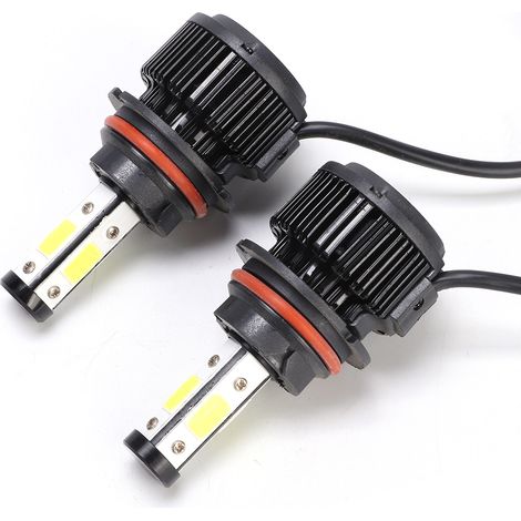 2 Stück 9007 LED-Autoscheinwerferlampen 6000K Kaltweiß Fern-/Abblendlicht Umrüstsatz (1/5)