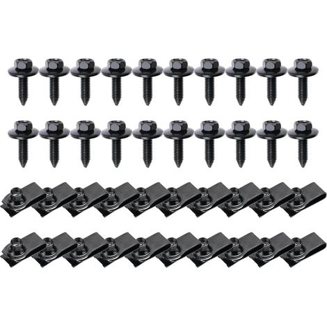 Lot de boulons et écrous en U de 8 mm pour fixation de panneau de carrosserie automobile en acier au carbone universel accessoire de camion (1/3)