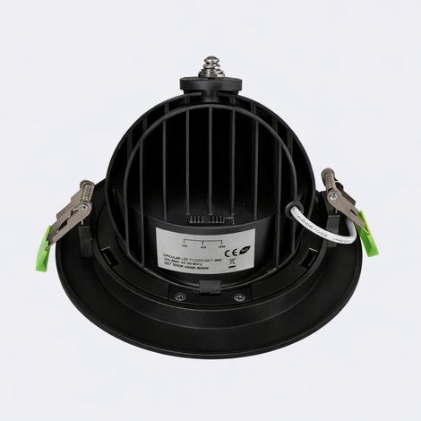 Downlight LED Circular Direccionable Chip Corte Ø 200 mm Negro 3500K Blanco Cálido 60 W (1/5)