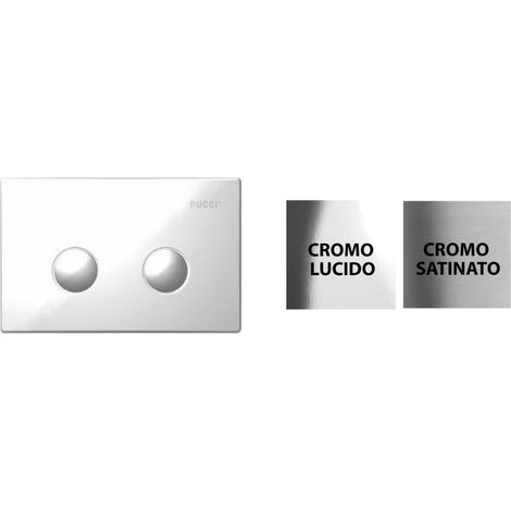 Placca per cassetta incasso pucci eco 2 pulsanti sfera 2011 colore cromo-satinato