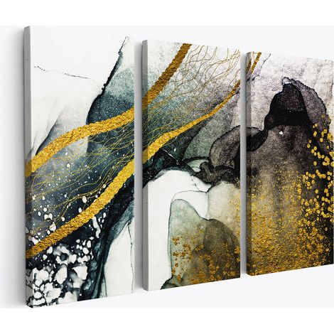 Tableau triptyque - Abstrait (1/4)