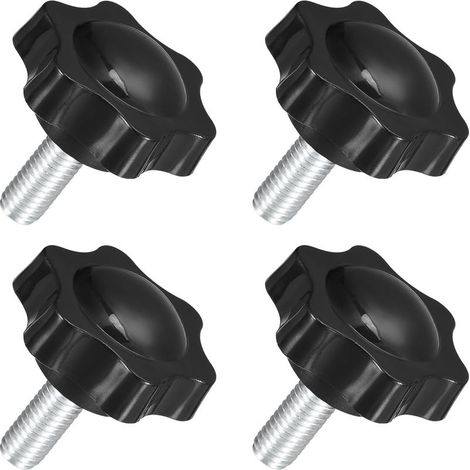 Quatre boutons en forme d'étoile (M8 x 20 mm) et des boutons de fixation hexagonaux en plastique à visser manuellement sont utilisés pour remplacer la base du pare-soleil. (1/5)