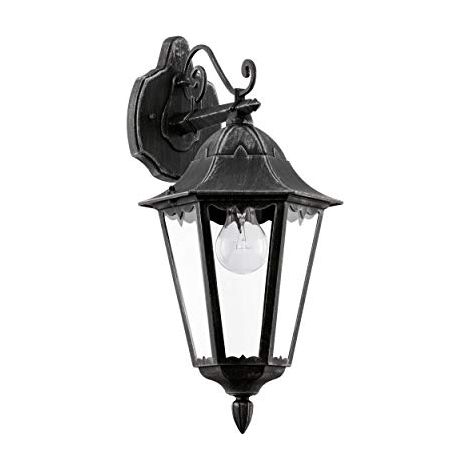 Applique Esterno Verso Basso Classica Navedo Alluminio Nero 1 Luce E27 (1/3)