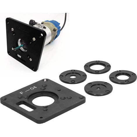 Plaque d'insertion pour table de défonceuse à plateau rabattable, outils de menuiserie pour charpentier (1/5)