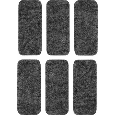 Almohadillas de fieltro autoadhesivas grises (juego de 6) 25x60mm Vorstahl (1/5)
