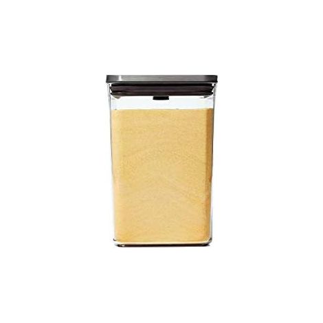 OXO Steel Contenitore Alimentare POP, Grande, Sezione Quadrata, Altezza Media, 4.2 l (1/5)