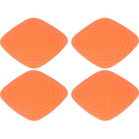 Lot de 4 tapis de nidification lavables pour poules pondeuses, couleur orange. (1/5)