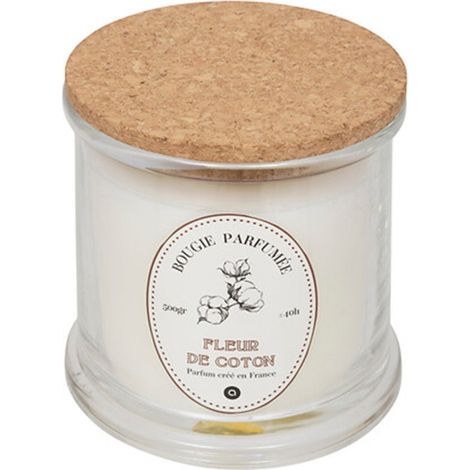 Bougie Parfumée "Hapo" 500g Fleur de Coton (1/4)