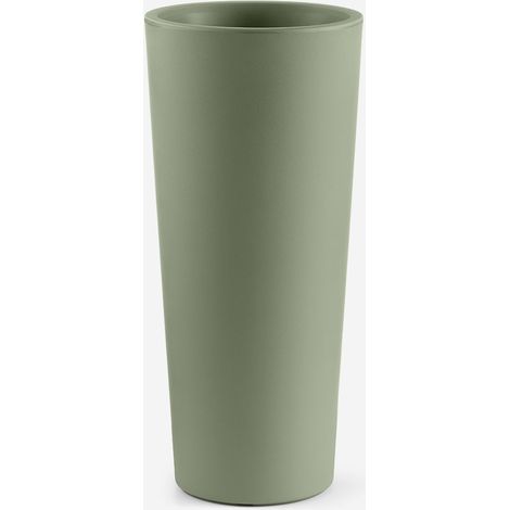 Vaso da giardino alto in polietilene resistente Gaia 70 - Verde (1/4)