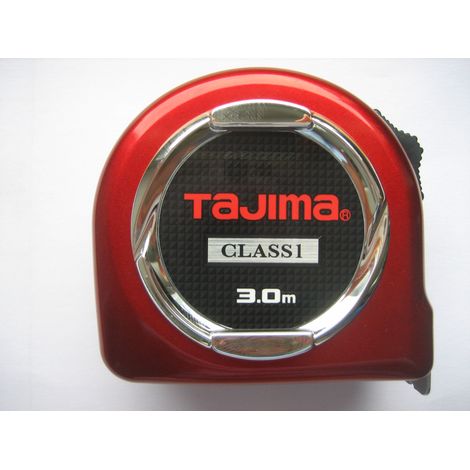 Tajima Robustes Bandmaß Class 1, 1 Stück, TAJ-21103, rot, 3 m/16 mm